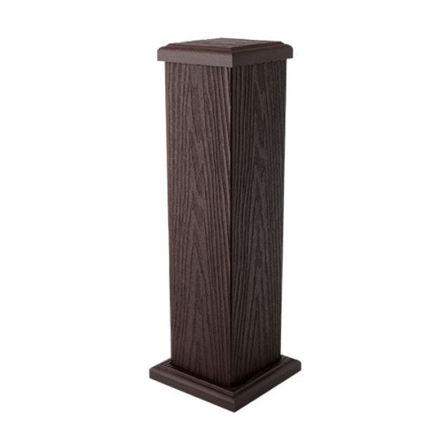 Крышка+юбка из ДПК 125*125мм для столба 3D, Венге