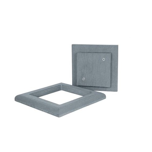 Крышка+юбка из ДПК 125*125мм для столба 3D, Серый