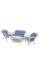 Плетеный комплект для отдыха из искусственного ротанга LV-520 White-Blue
