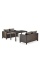 Обеденный комплект плетеной мебели с диванами T256A/S59A-W53 Brown