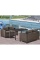 Обеденный комплект плетеной мебели с диванами T256A/S59A-W53 Brown