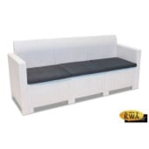 Диван садовый 3-х местный Nebraska Sofa 3, белый