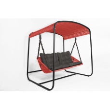 Плетеный диван Sky Bed Lite 2000 х1800м х1450мм красный