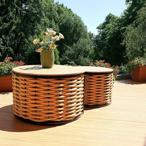 Стол DeckWOOD Dual D 78cм, h 45см, Белый