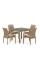 Комплект плетеной мебели T257B/Y379B-W65 Light Brown (4+1)