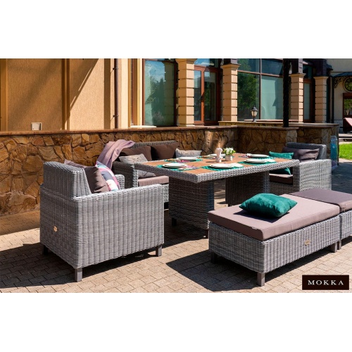 MOKKA BELLA пуф малый 580х580х430 мм серый