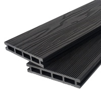 Террасная доска двухсторонняя антрацит TalverWood 3D 150*25мм (4 м) 3D текстура дерева, м.пог