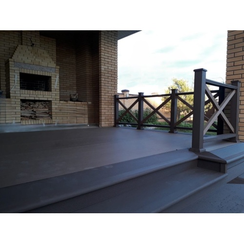 Террасная доска бесшовная AISTONE из МПК 146*22мм текстура дерева, за м.пог, Жемчужный