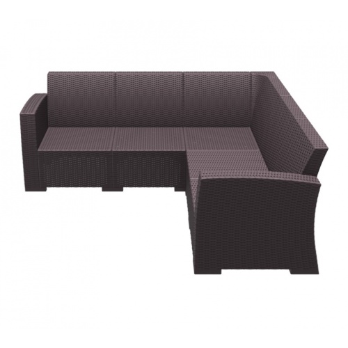 Диван пластиковый плетеный угловой с подушками Siesta Contract Monaco Lounge Corner