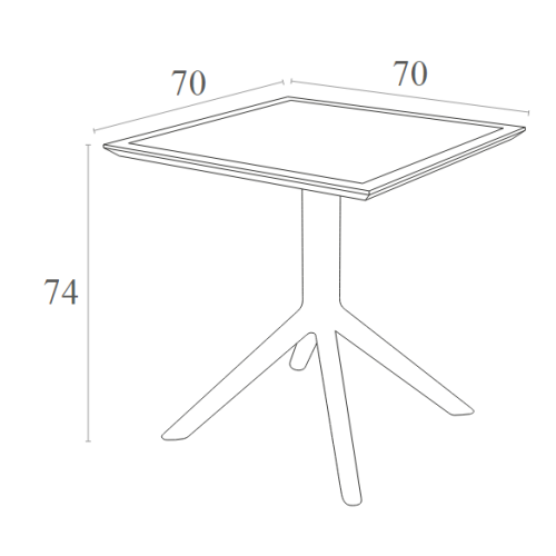 Стол пластиковый Siesta Contract Sky Table 70