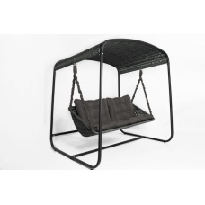 Плетеный диван Sky Bed Lite 2000 х1800м х1450мм черный