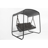 Плетеный диван Sky Bed Lite 2000 х1800м х1450мм серый
