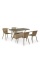 Комплект мебели из иск. ротанга T198D/Y137C-W56 Light Brown (4+1)