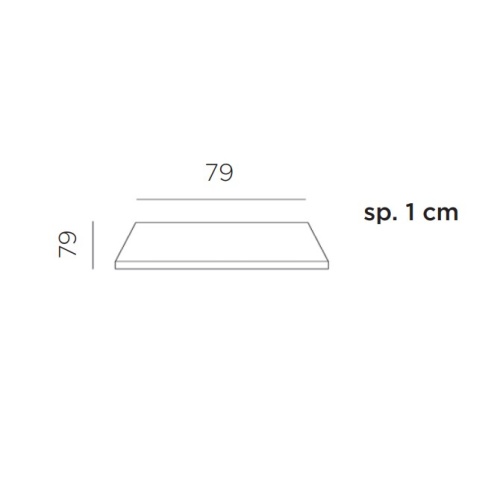 Столешница квадратная Nardi Piano Laminato 80x80