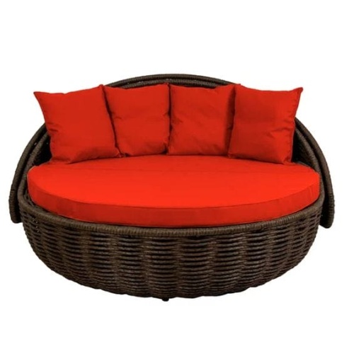 Беседка-кровать плётеная Nestbed с откидным верхом 180 х 180 х 105 см, Красный