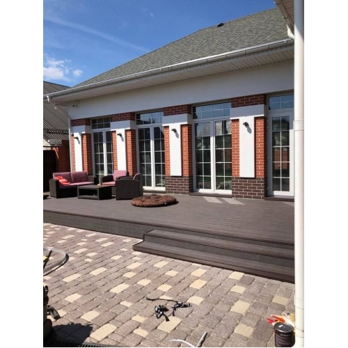 Терассная доска Deckron WoodLike 153*28 мм, м.пог., Серый