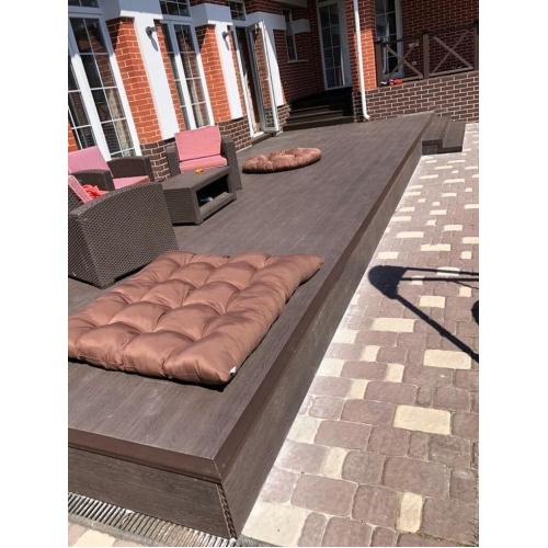 Терассная доска Deckron WoodLike 153*28 мм, м.пог., Серый