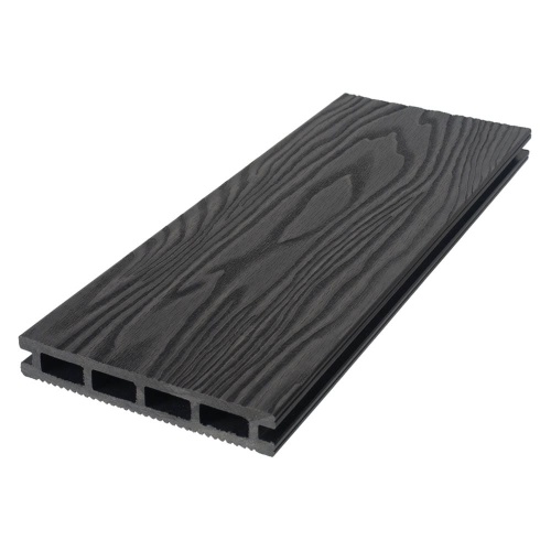 Террасная доска двухсторонняя антрацит TalverWood 3D 150*25мм (6 м) вельвет, м.пог
