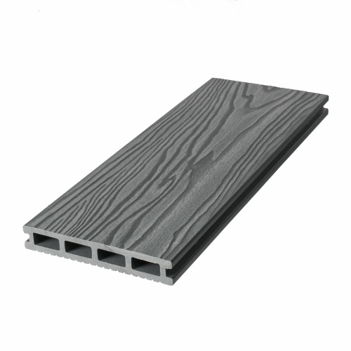 Террасная доска двухсторонняя серый TalverWood 3D 150*25мм (3 м) 3D текстура дерева, м.пог