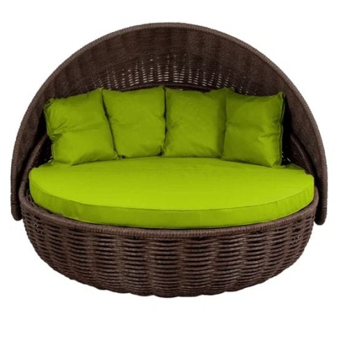 Беседка-кровать плётеная Nestbed с откидным верхом 180 х 180 х 105 см, Красный
