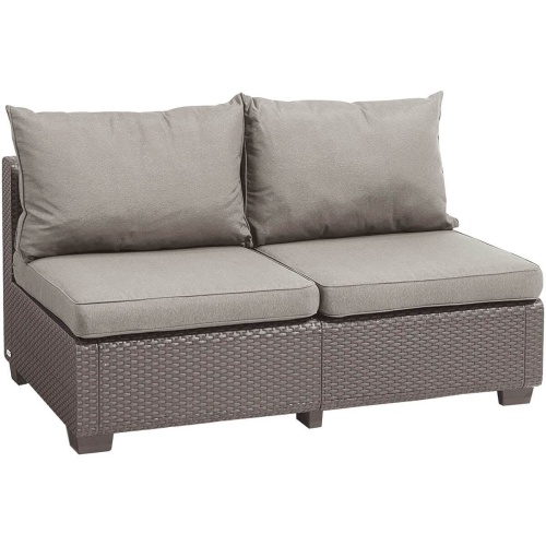 Диван пластиковый Сальта Sapporo 2 sofa, Графит