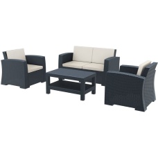 Комплект пластиковой плетеной мебели Siesta Contract Monaco Lounge Set