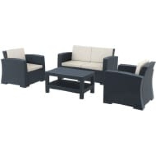 Комплект пластиковой плетеной мебели Siesta Contract Monaco Lounge Set