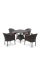 Комплект плетеной мебели T197BT/Y350A-W53 Brown (4+1)