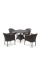 Комплект плетеной мебели T197BT/Y350A-W53 Brown (4+1)