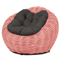 Плетеное кресло DeckWOOD Nest св-розовый, светло-розовый