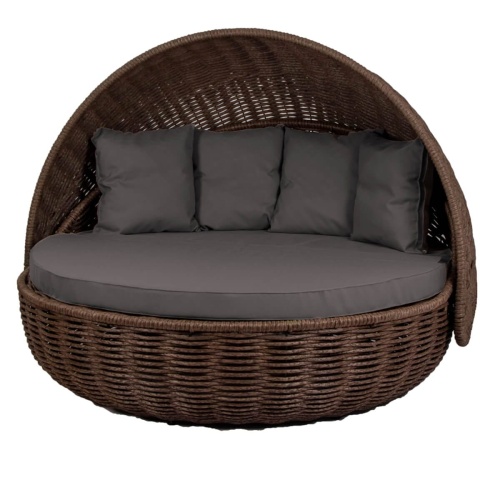 Беседка-кровать плётеная Nestbed с откидным верхом 180 х 180 х 105 см, Красный