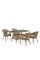 Обеденный комплект плетеной мебели T198B/Y79B-W56 Light Brown (4+1)