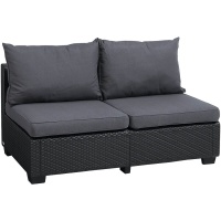 Диван пластиковый Сальта Sapporo 2 sofa, Графит
