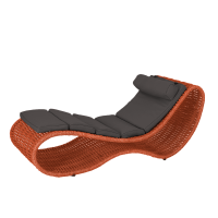 Плетеный шезлонг DeckWOOD 1950 х 770 х 750мм Wave pool оранжевый