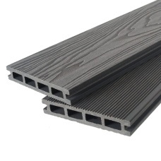 Террасная доска двухсторонняя серый TalverWood 3D 150*25мм (3 м) 3D текстура дерева, м.пог