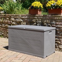 Сундук пластиковый 420 л TOOMAX WOOD LINE серый
