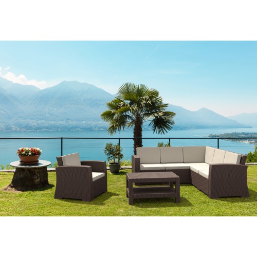 Кресло пластиковое плетеное с подушками Siesta Contract Monaco Lounge