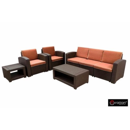 Комплект пластиковой мебели на 5 персон RATTAN Premium 5 венге