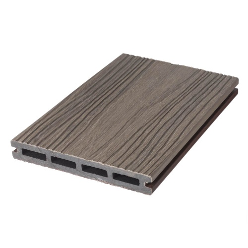 Террасная доска co-extrusion 20*140*2900 мм 3D текстура дерева PREMIUM (2 стороны/2 цвета), м.пог, шоколад+серый