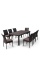 Комплект плетеной мебели T347/Y380A-W53 Brown (8+1)