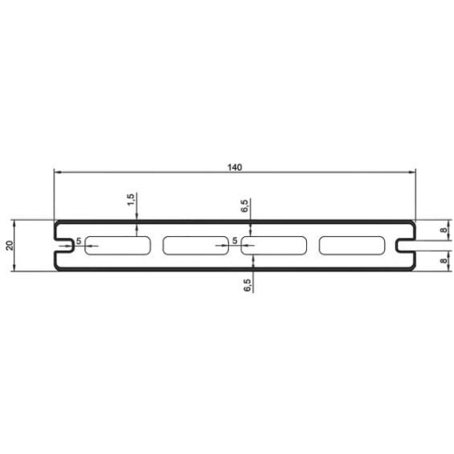 Террасная доска co-extrusion 20*140*2900 мм 3D текстура дерева PREMIUM (2 стороны/2 цвета), м.пог, шоколад+серый