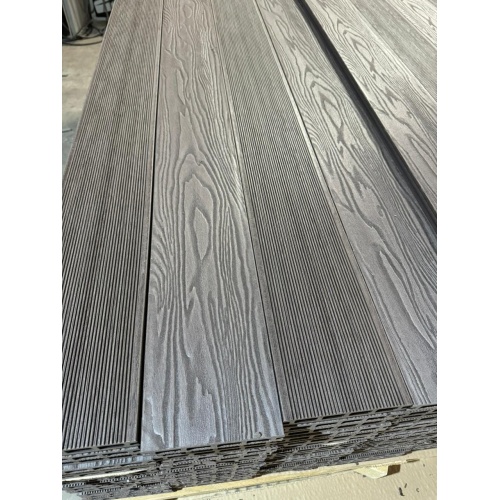 Террасная доска двухсторонняя серый TalverWood 3D 150*25мм (4 м) 3D текстура дерева, м.пог