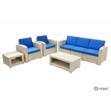 Комплект пластиковой мебели на 5 персон RATTAN Premium 5 белый