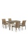 Комплект плетеной мебели T256B/Y379B-W65 Light Brown (4+1)