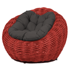 Плетеное кресло DeckWOOD Nest 800 х 1200мм красный