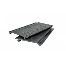 Фасад из ДПК 3D WOOD 21х156х2900 мм, м.пог, Чёрный