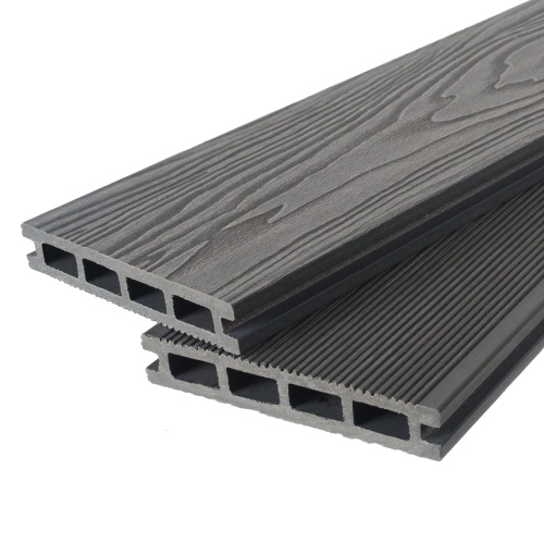 Террасная доска двухсторонняя серый TalverWood 3D 150*25мм (4 м) 3D текстура дерева, м.пог