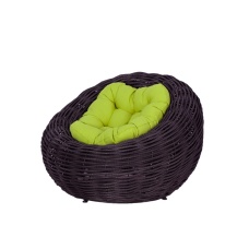 Плетеное кресло DeckWOOD Nest черное, Чёрный