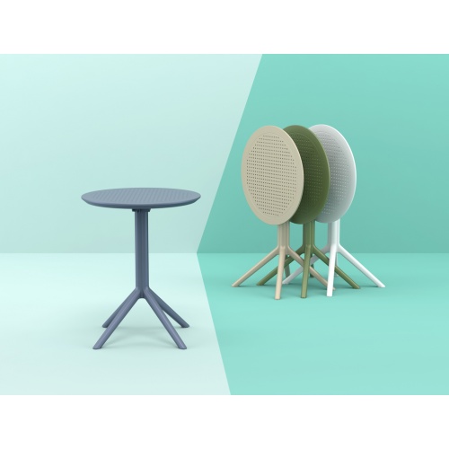Стол пластиковый складной Siesta Contract Sky Folding Table Ø60