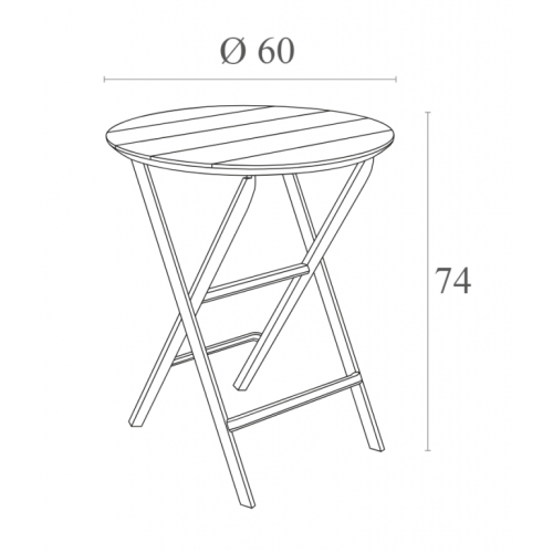 Стол пластиковый складной Siesta Contract Helen Folding Table Ø60 опалово-зеленый